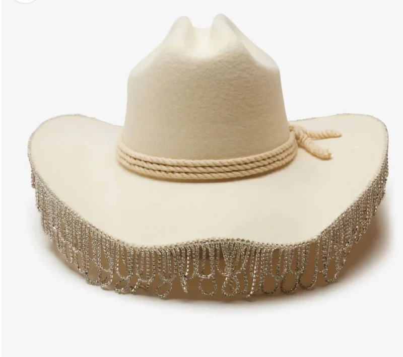 Cardi Rhinestone Cowboy Hat In Cream