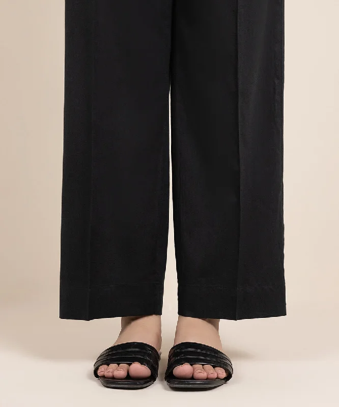 Cotton Viscose Straight Pants