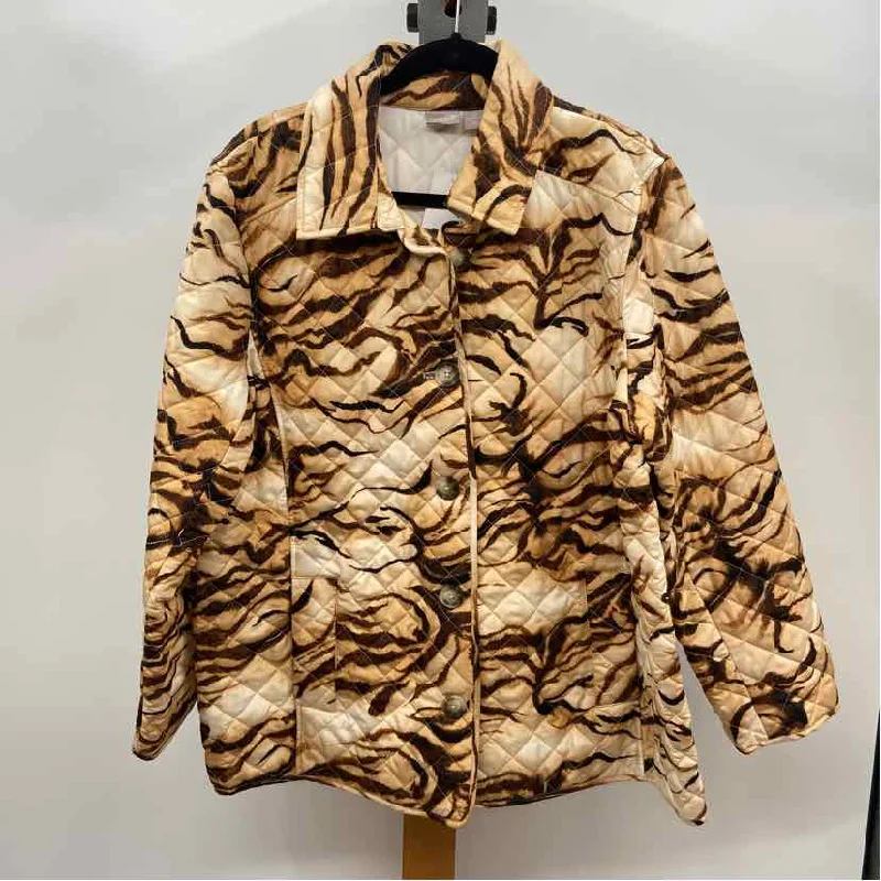 Chico's Women's Size XL Tan Tiger Jacket