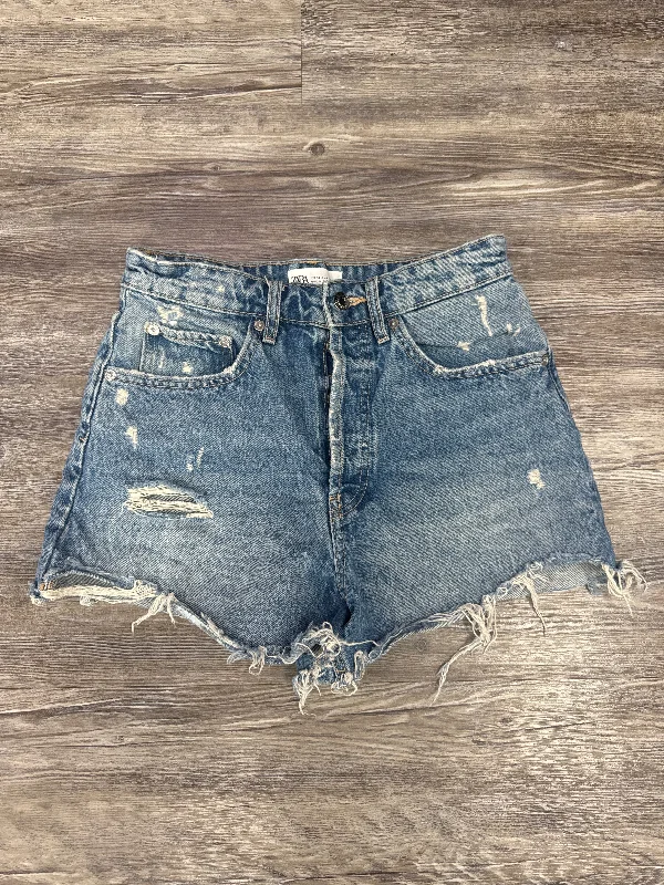 Shorts By Zara In Blue Denim, Size: 4