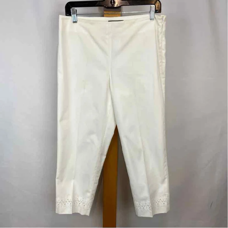 Talbots Women's Size 8P White Solid Capris