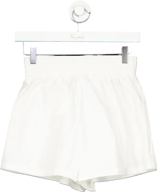 WHITE FOX White Elastic Waist Shorts UK XS