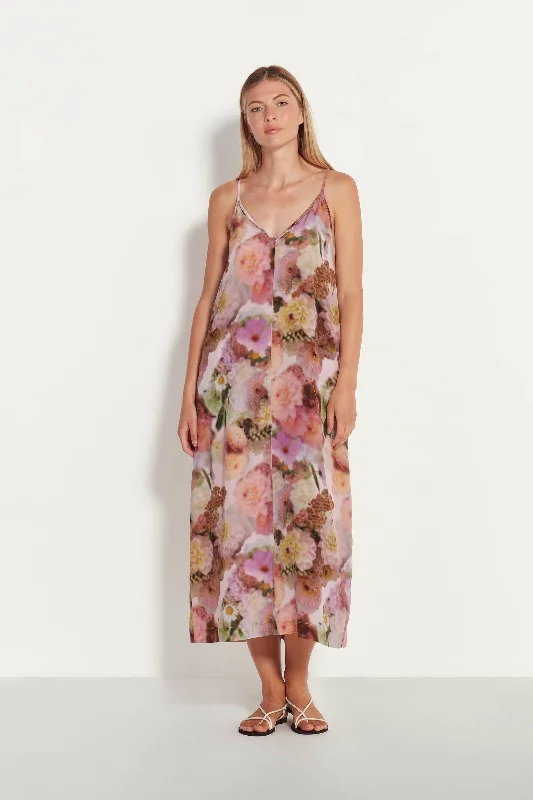 Juliette Hogan Always Slip Dress - Glass Flower Silk, Glaze