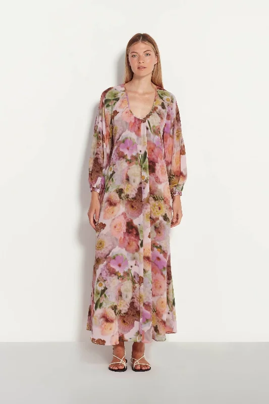 Juliette Hogan Sorrento Dress  - Glass Flower Silk, Glaze