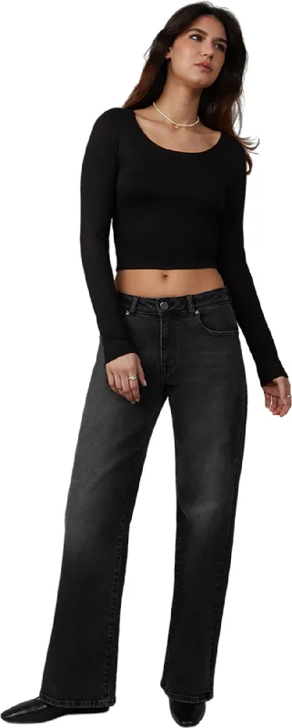 Nova Mid Rise Wide Leg Jeans - Women's|-|Jean à jambe large et taille mi-haute Nova - Femme