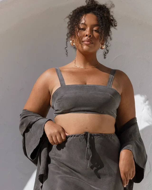 WAREHOUSE SALE Enya Crop | Charcoal