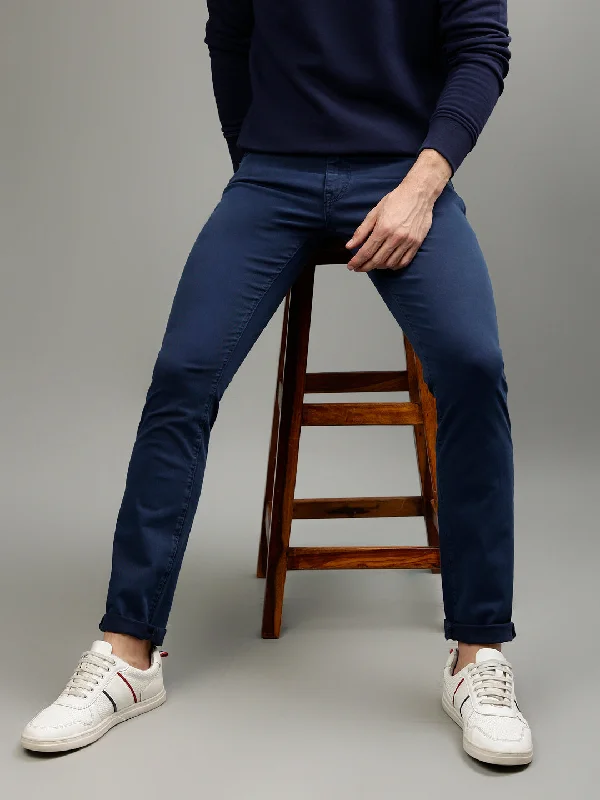 Gant Men Blue Solid Slim Fit Jeans