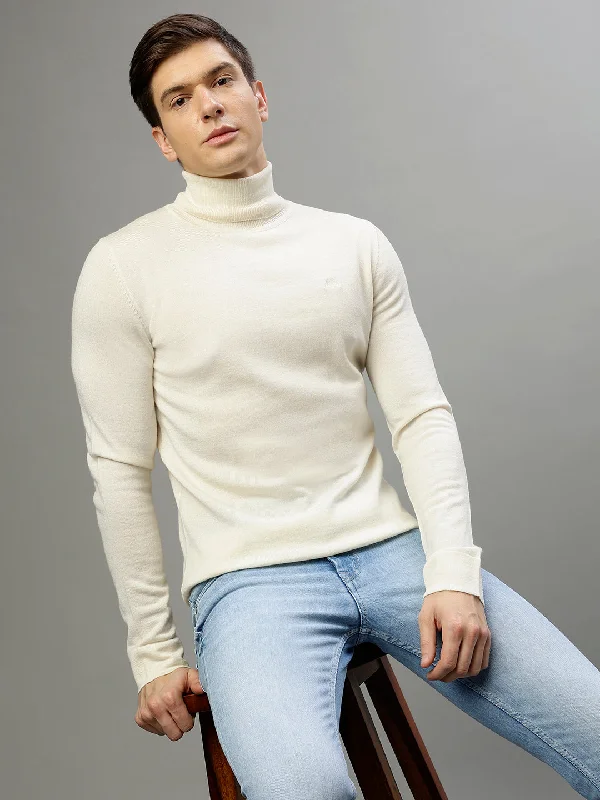 Lindbergh Men Solid Turtle Neck Full Sleeves Sweater