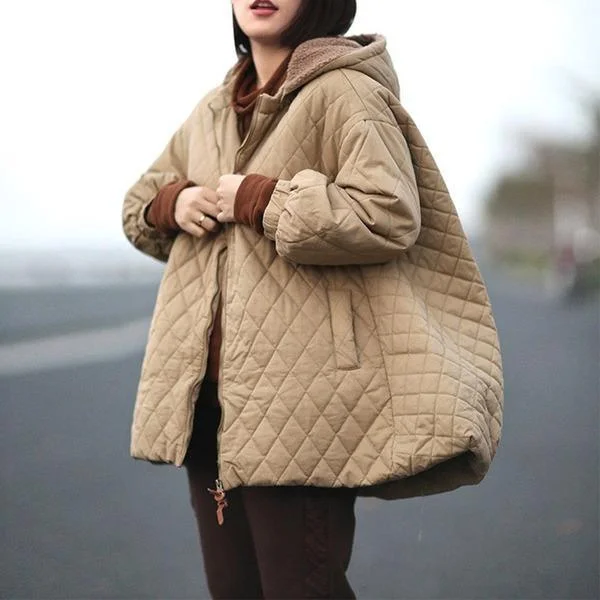 2020 Winter New Zipper Long Sleeve Warm Plus Size Women Cloths Solid Color Coat