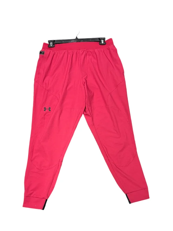 Athletic Pants By Under Armour In Red, Size: Xl