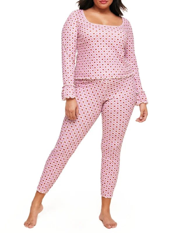 Audra Women's Plus-Size Pajama Long Sleeve Top & Legging Set