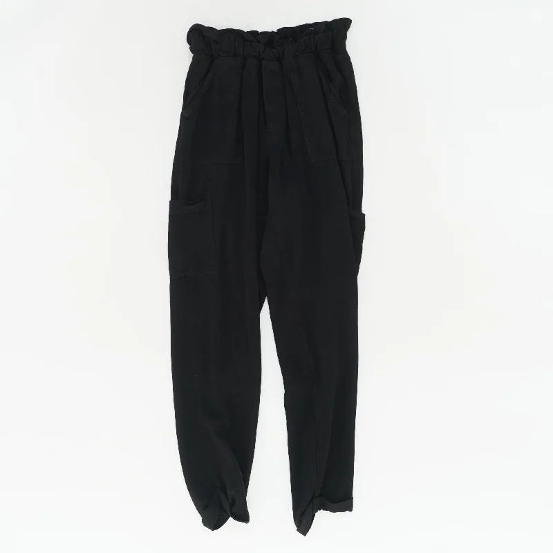 Black Solid Pants