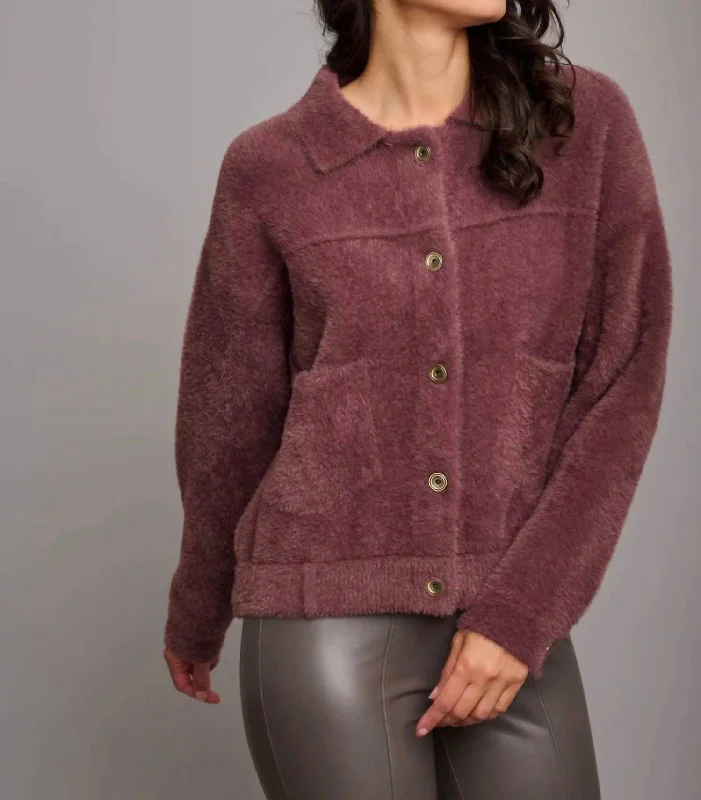 Bubbly Jacket In Prune