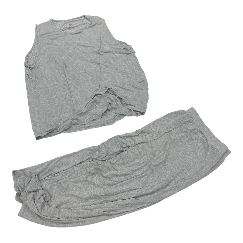 GREY LOUNGE SET PANTS by CLOTHES MENTOR Size:1X