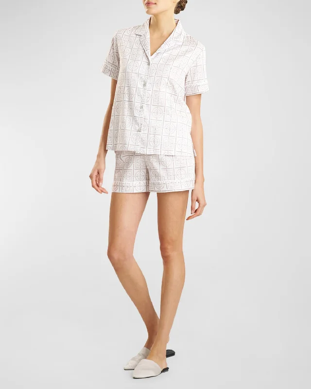 Infinity Short Cotton Sateen Pajama Set