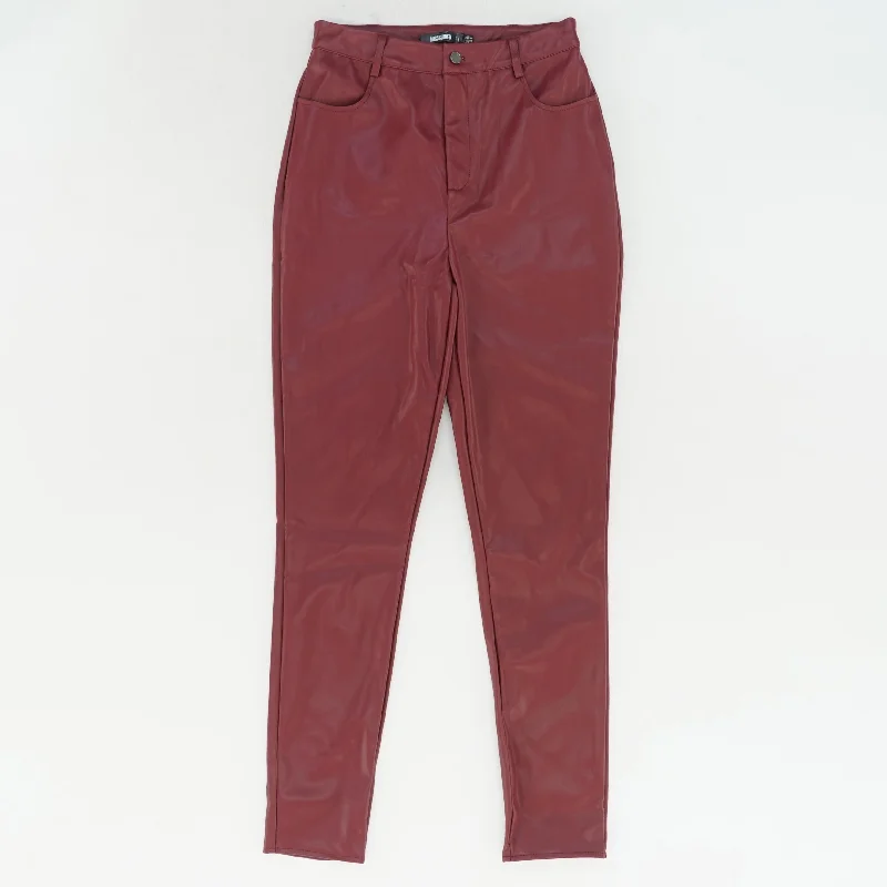 Red Solid Pants