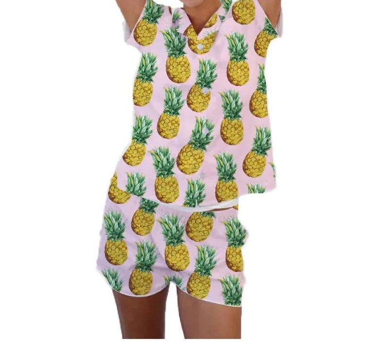 Sleep Short Set In Pineapple