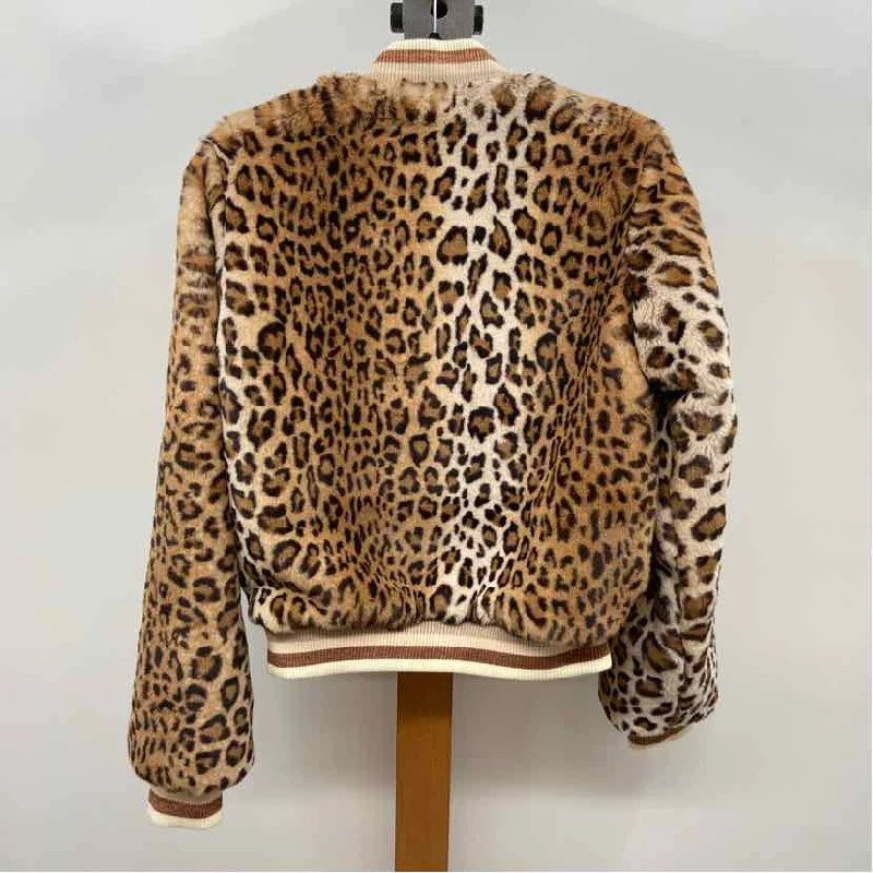 Spiritual Gangster Women's Size M Brown Cheetah Coat