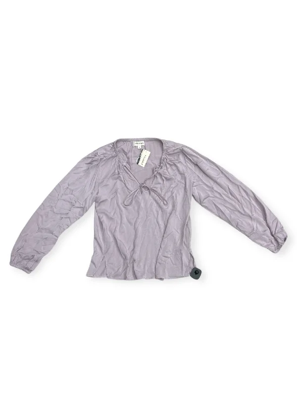 Top Long Sleeve By Cloth & Stone In Purple, Size: S