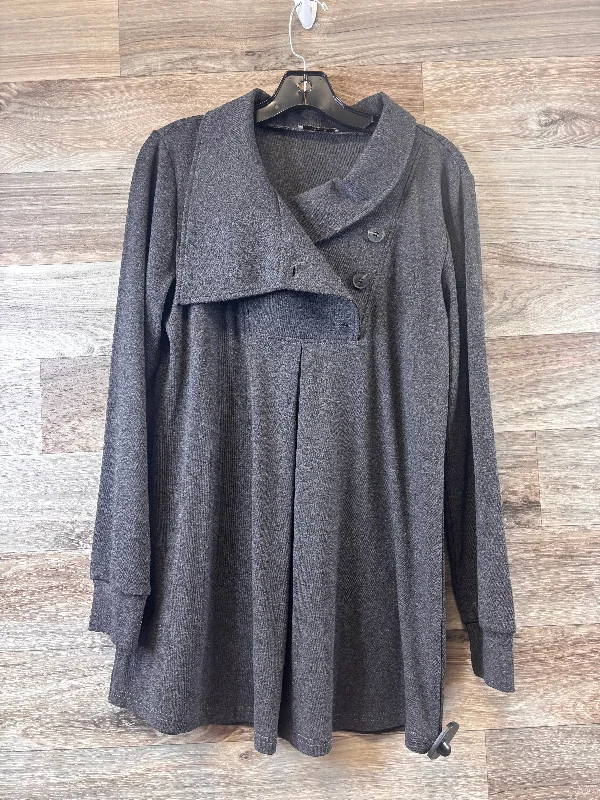 Top Long Sleeve By Clothes Mentor In Grey, Size: M