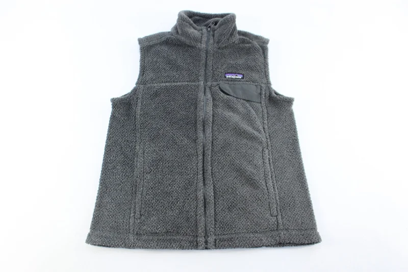 Women's Patagonia Logo Patch Grey Zip Up Vest