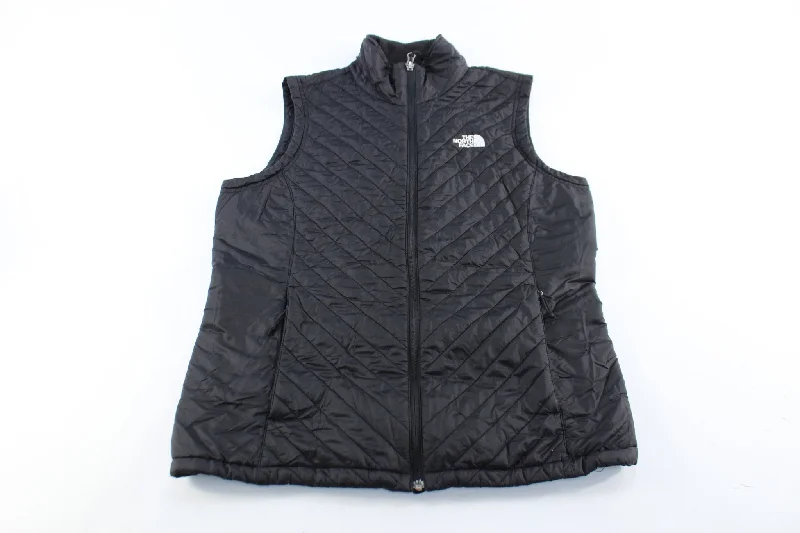 Women's The North Face Embroidered Logo Black Puffer Vest